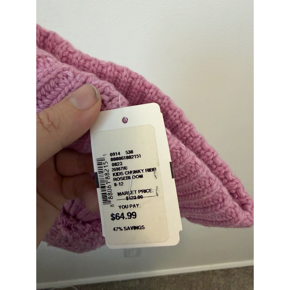 Portolano Kids' Chunky Beanie – Rosebloom – Wool Blend – Kids 8-12 – NWT - Picture 2 of 5